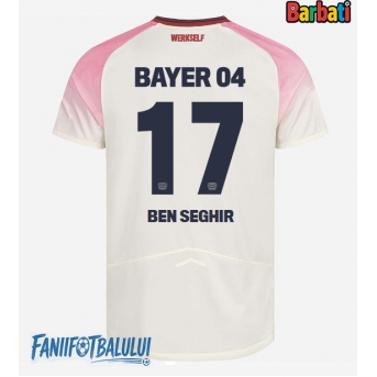 Bayer Leverkusen Eliesse Ben Seghir #17 Tricou Fotbal Replică 2025-26 Barbati Deplasare